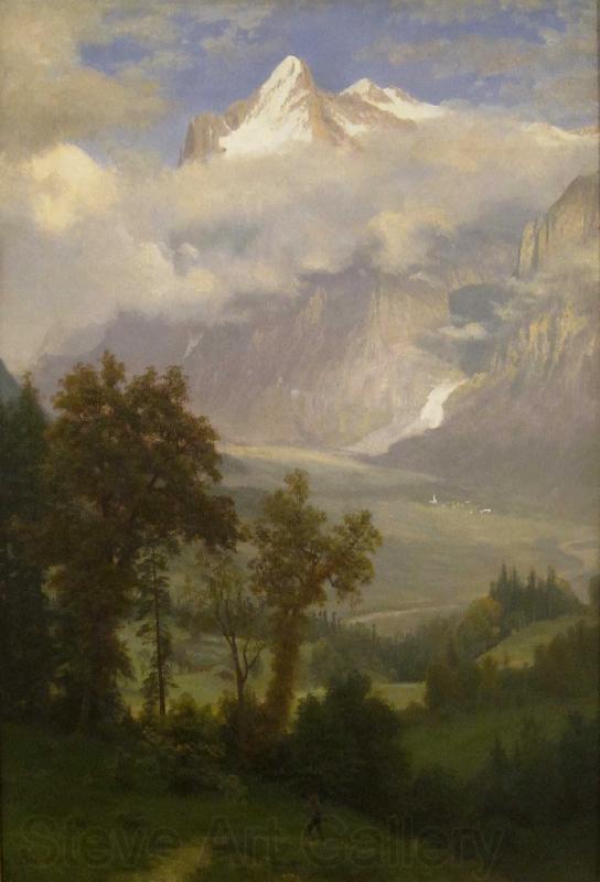 Albert Bierstadt View of Wetterhorn from the Valley of Grindelwald